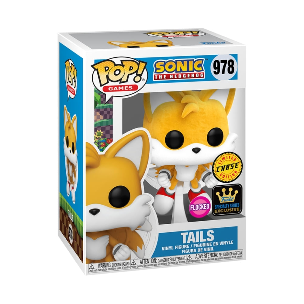 Boneco Funko Pop! Sonic the Hedgehog - Tails Voando Chase - Imagem 2