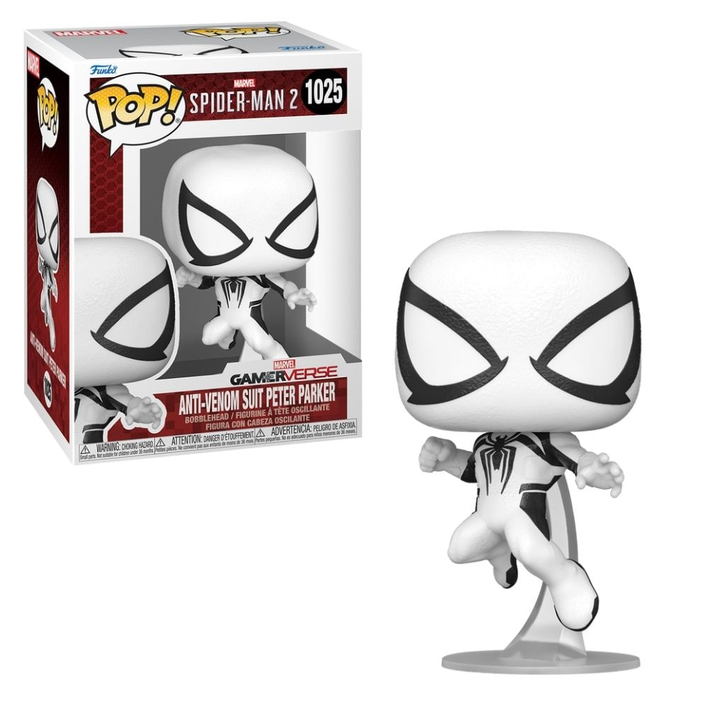 Boneco Funko Pop! Marvel Spider-Man 2 - Peter Parker Traje Anti-Venom