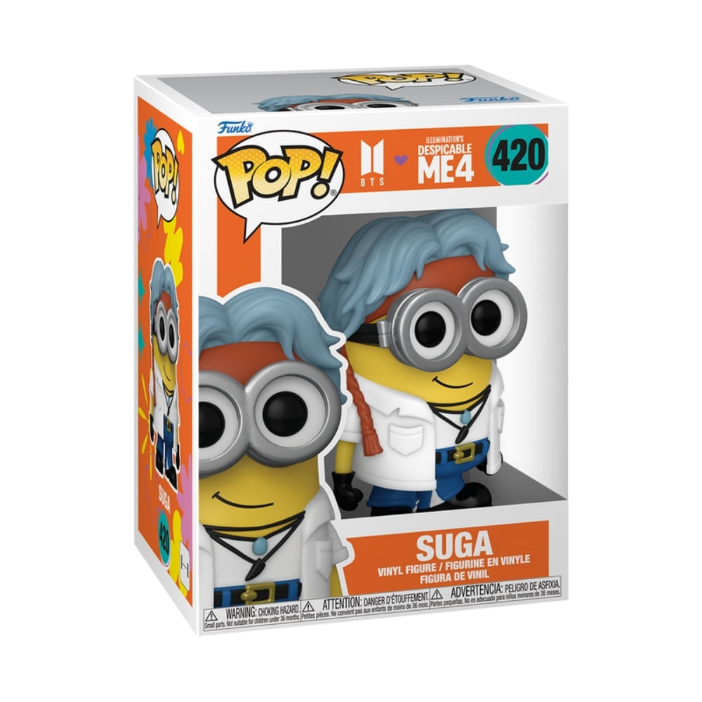 Boneco Funko Pop! Rocks BTS x Meu Malvado Favorito 4 - Suga - Imagem 2