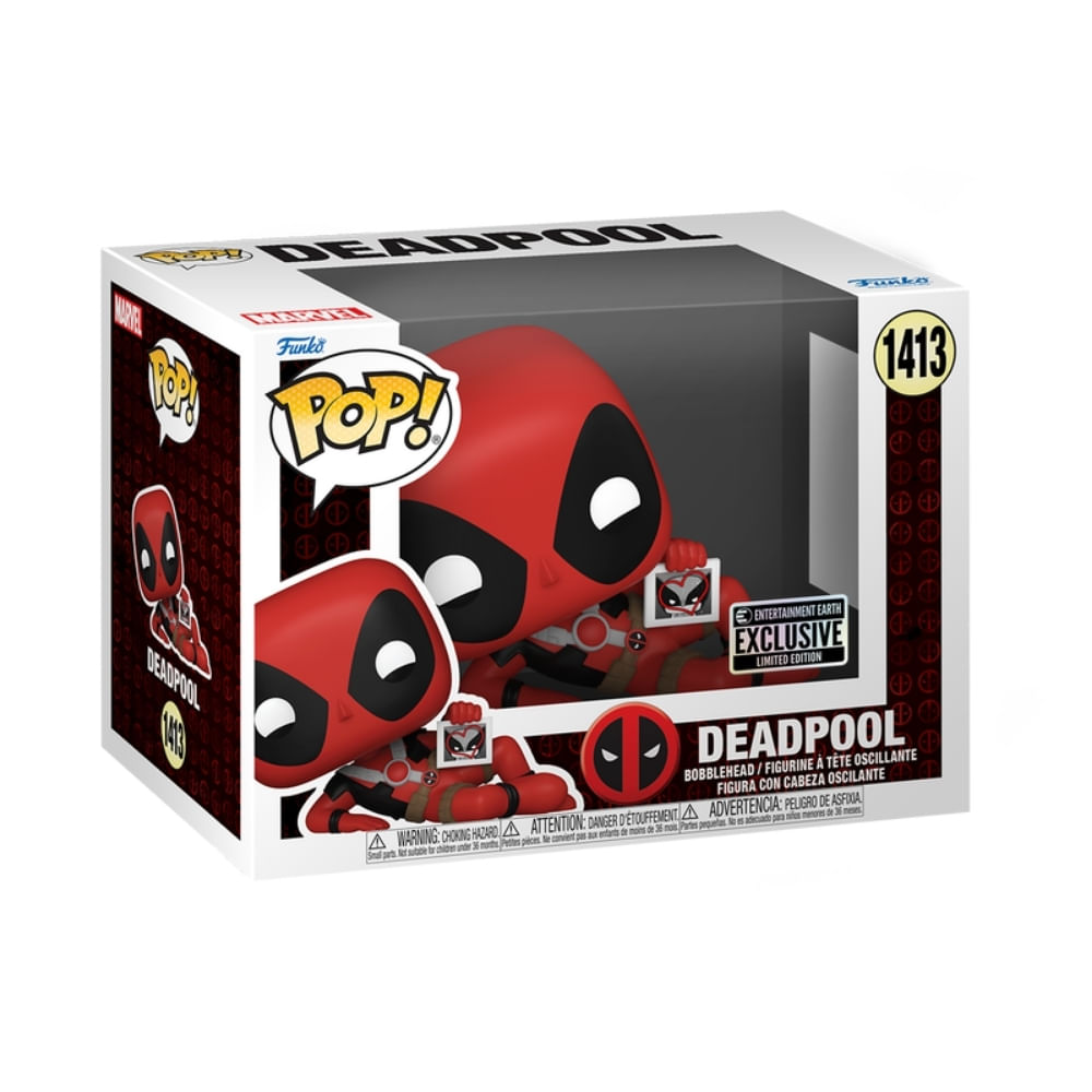 Boneco Funko Pop! Marvel Deadpool com Foto do Wolverine - Imagem 2