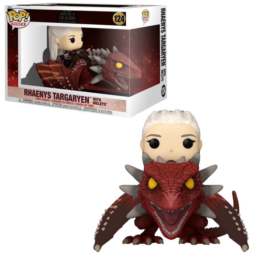 Boneco Funko Pop! Ride A Casa do Dragão - Rhaenys Targaryen com Meleys