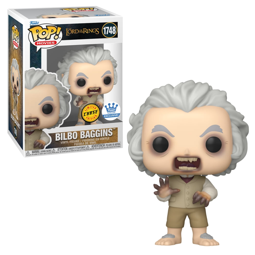 Boneco Funko Pop! O Senhor dos Anéis - Bilbo Bolseiro Chase