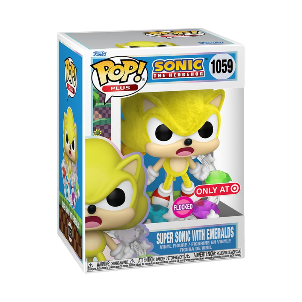 Boneco Funko Pop! Plus Sonic The Hedgehog - Super Sonic com Esmeraldas - Imagem 3