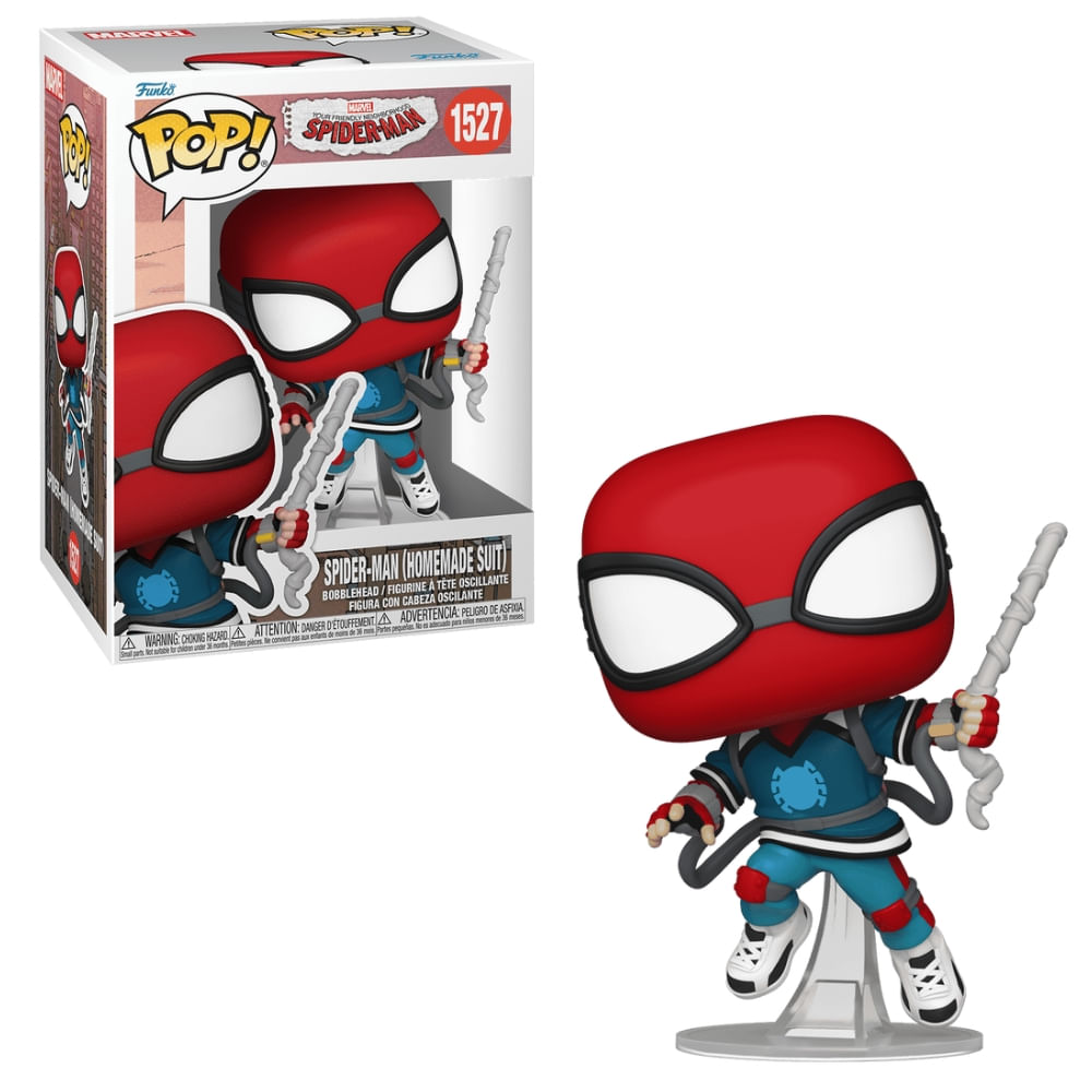 Boneco Funko Pop! Marvel Homem-Aranha Amigão da Vizinhança - Homem-Aranha Traje Caseiro