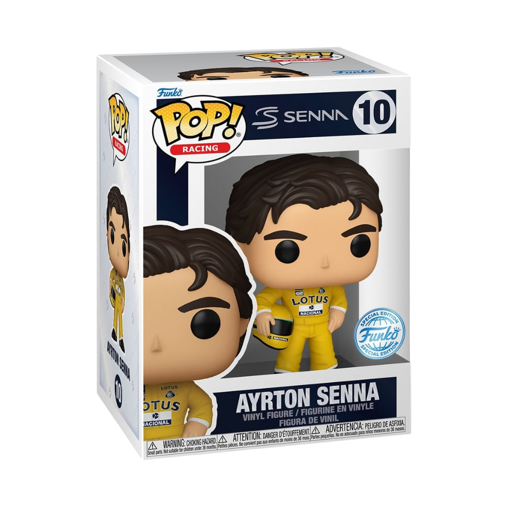 Kit Boneco Funko Pop! Ayrton Senna Rides + Racing Lotus - Imagem 6