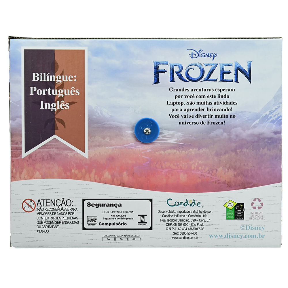 Kit Laptop Infantil Educativo Candide Frozen Bilíngue + 1 Fidget Spinner Sortido - Imagem 5