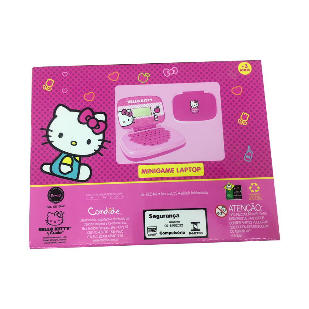 Kit Laptop Infantil Educativo Candide Hello Kitty Bilíngue + 1 Fidget Spinner Sortido - Imagem 5