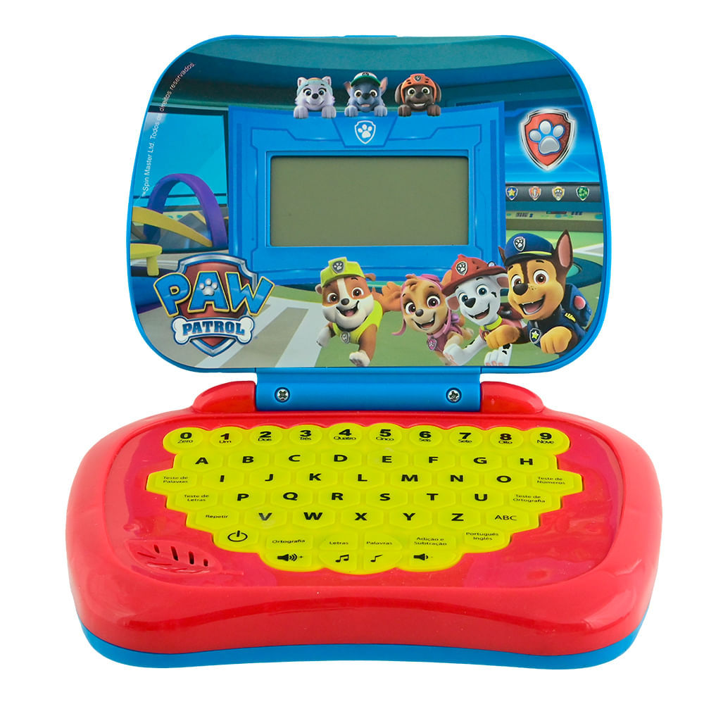 Kit Laptop Infantil Educativo Candide Patrulha Canina Bilíngue + 1 Fidget Spinner Sortido - Imagem 3