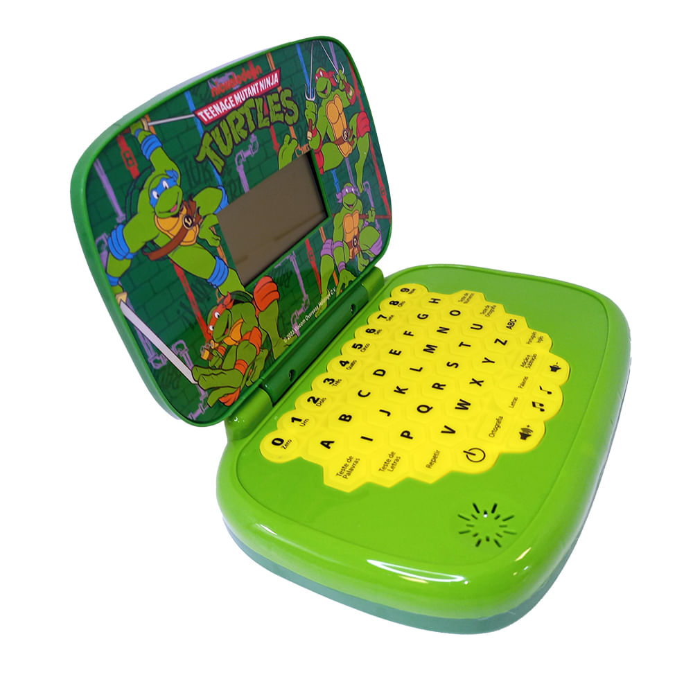 Kit Laptop Infantil Educativo Candide Tartarugas Ninja Bilíngue + 1 Fidget Spinner Sortido - Imagem 2