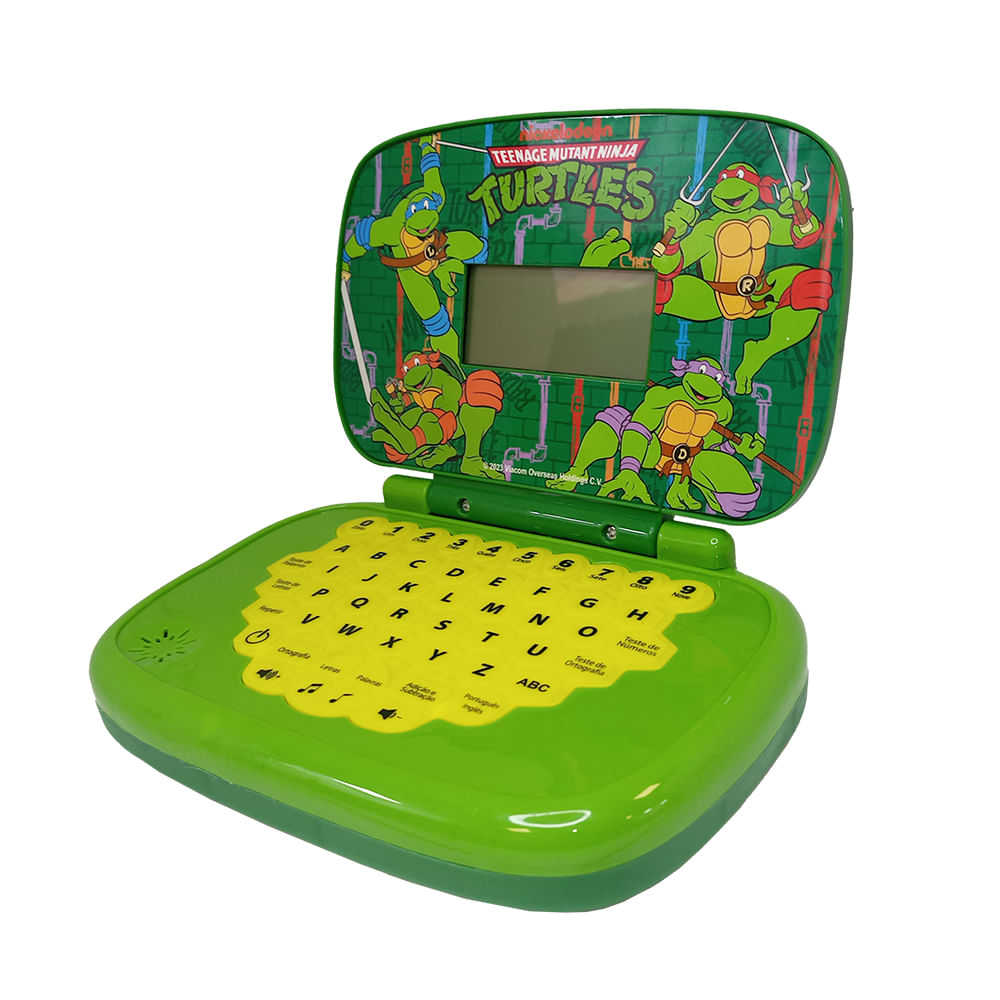 Kit Laptop Infantil Educativo Candide Tartarugas Ninja Bilíngue + 1 Fidget Spinner Sortido - Imagem 7