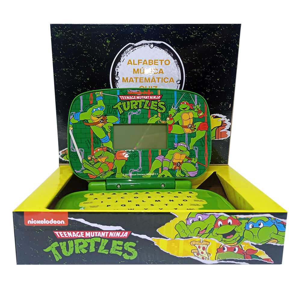 Kit Laptop Infantil Educativo Candide Tartarugas Ninja Bilíngue + 1 Fidget Spinner Sortido - Imagem 8