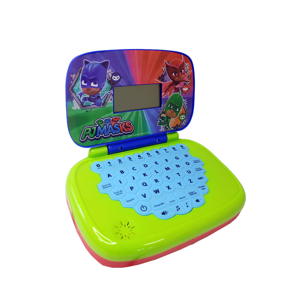 Kit Laptop Infantil Educativo Candide Pj Masks Bilíngue + 1 Fidget Spinner Sortido - Imagem 4