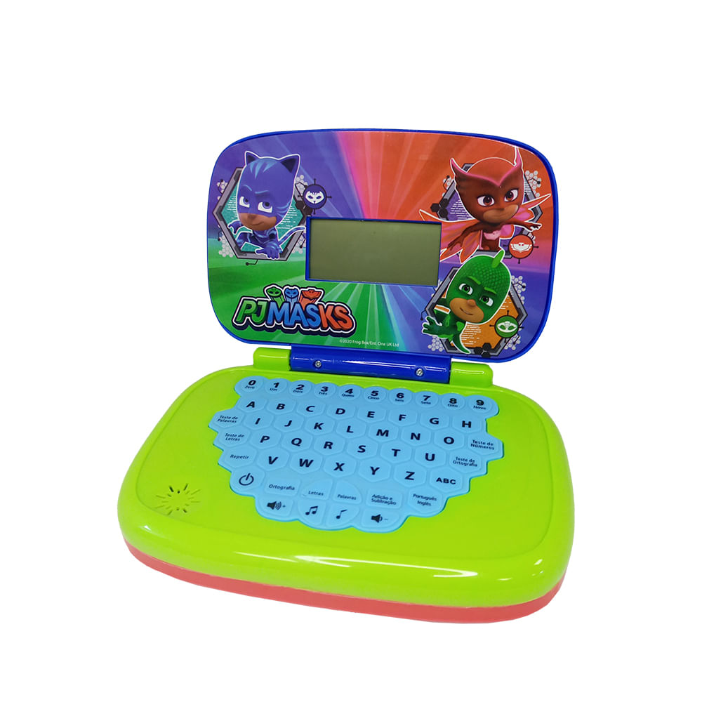 Kit Laptop Infantil Educativo Candide Pj Masks Bilíngue + 1 Fidget Spinner Sortido - Imagem 6