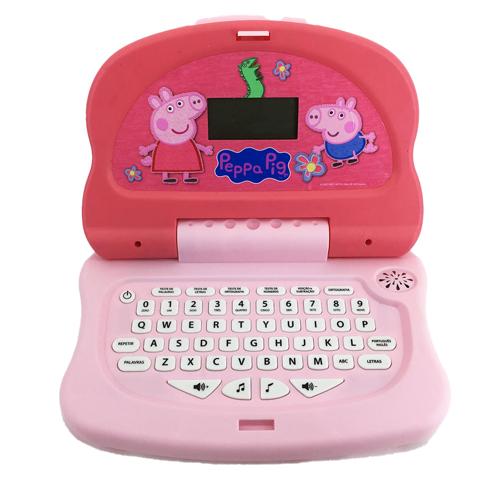 Kit Laptop Infantil Educativo Candide Peppa Pig Peppa Tech Bilíngue + 1 Fidget Spinner Sortido - Imagem 3