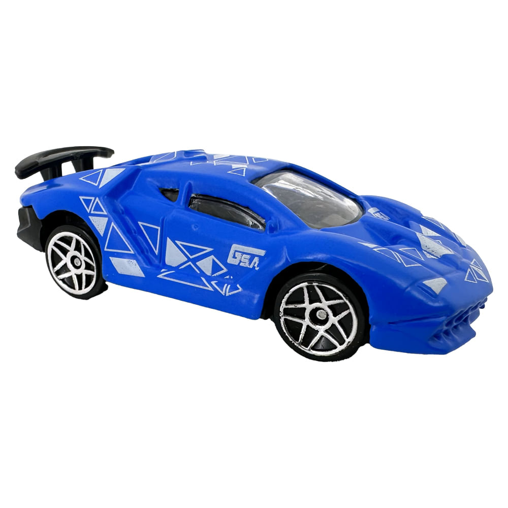 Kit com 4 Mini Carrinhos Die Cast Garagem S.A. - Vermelho + Vinho + Verde + Azul - Imagem 3