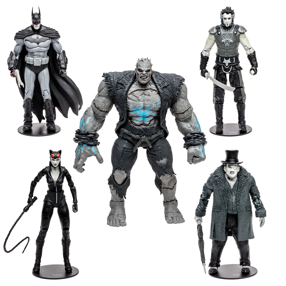 Kit 4 Bonecos Action Figure Mcfarlane 7” Batman Arkham City