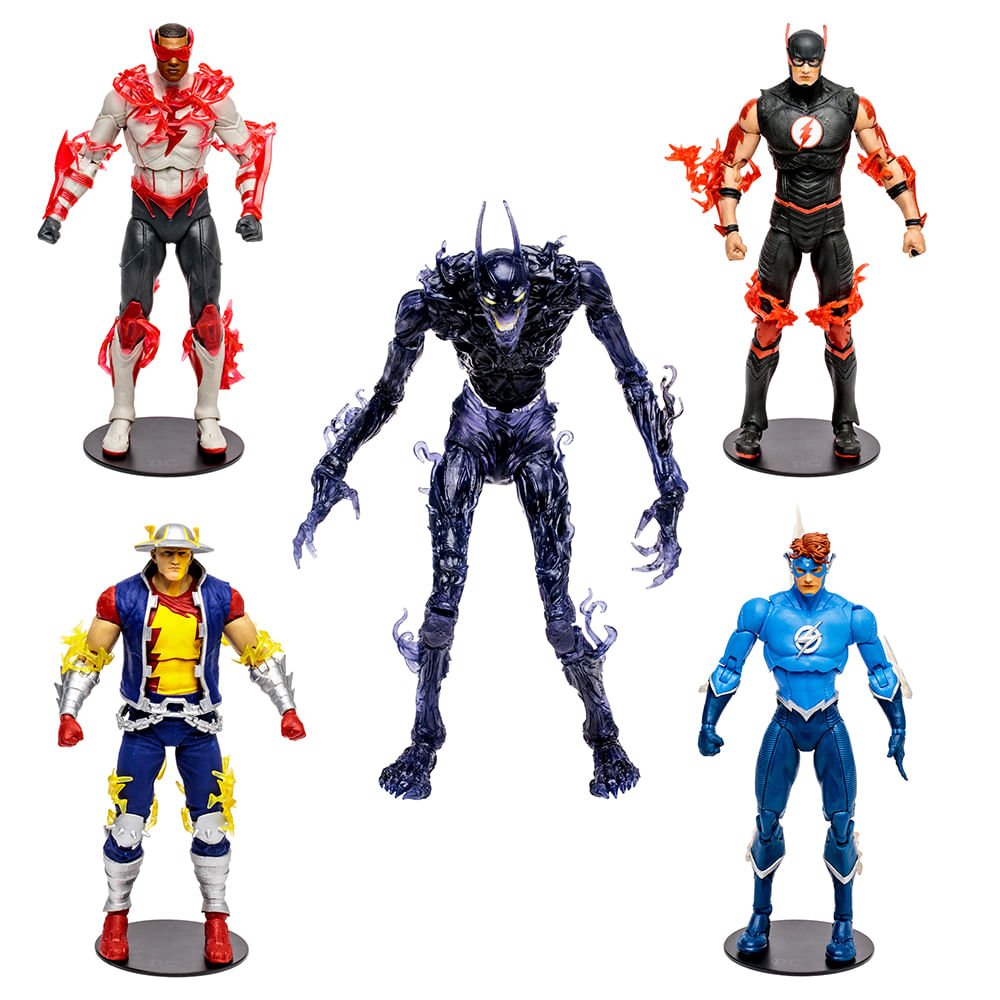 Kit 4 Bonecos Action Figures Mcfarlane 7” Flash