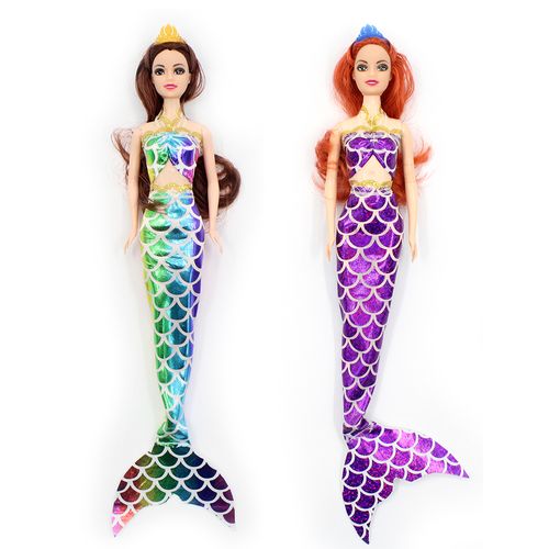 Kit 2 Bonecas Sereia Dream Doll - Colorida + Roxa