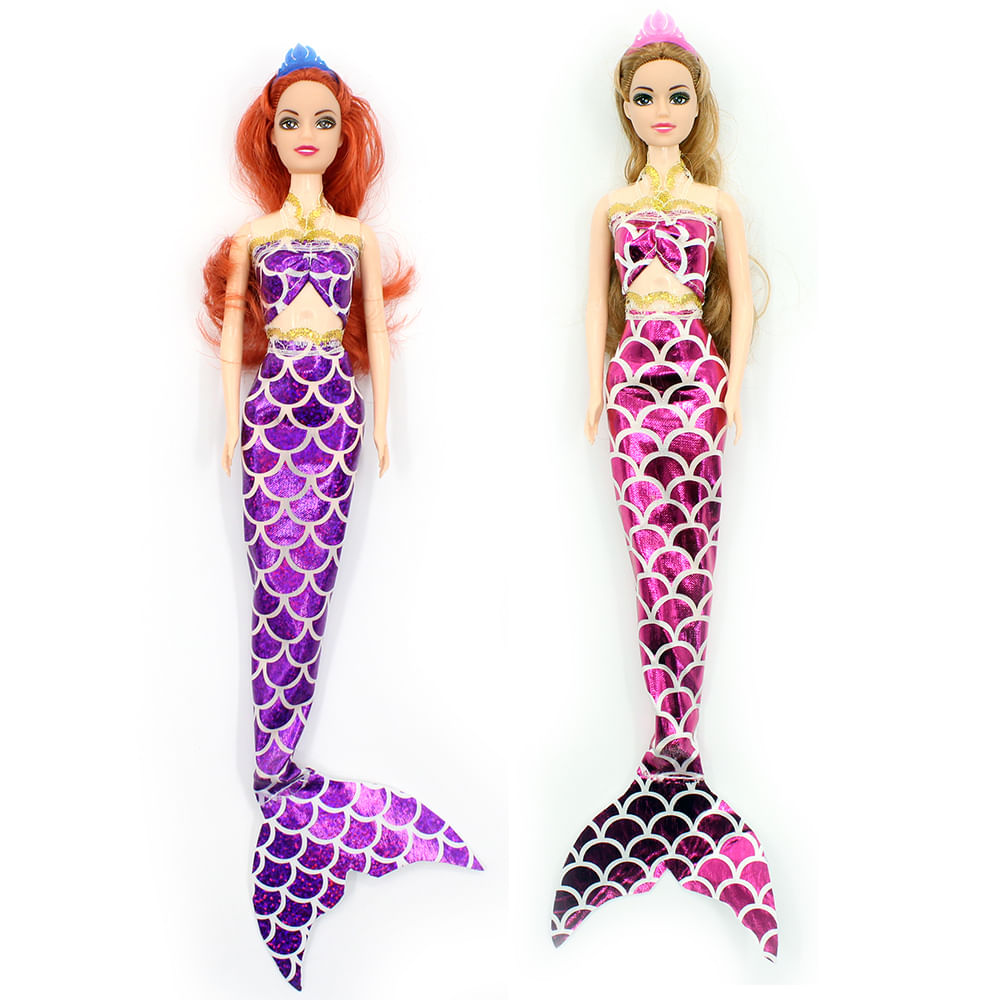 Kit 2 Bonecas Sereia Dream Doll - Rosa + Roxa