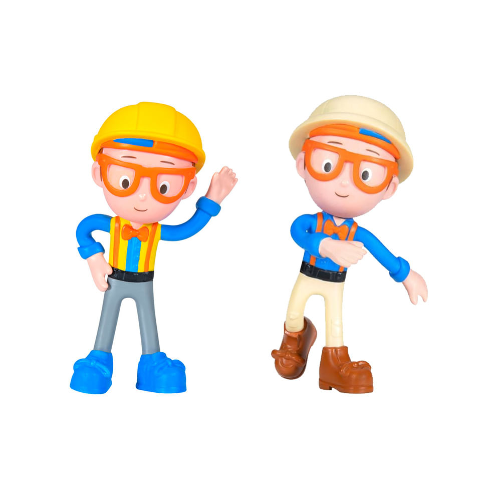 Kit 2 Bonecos Blippi Bendables - Construtor + Explorador