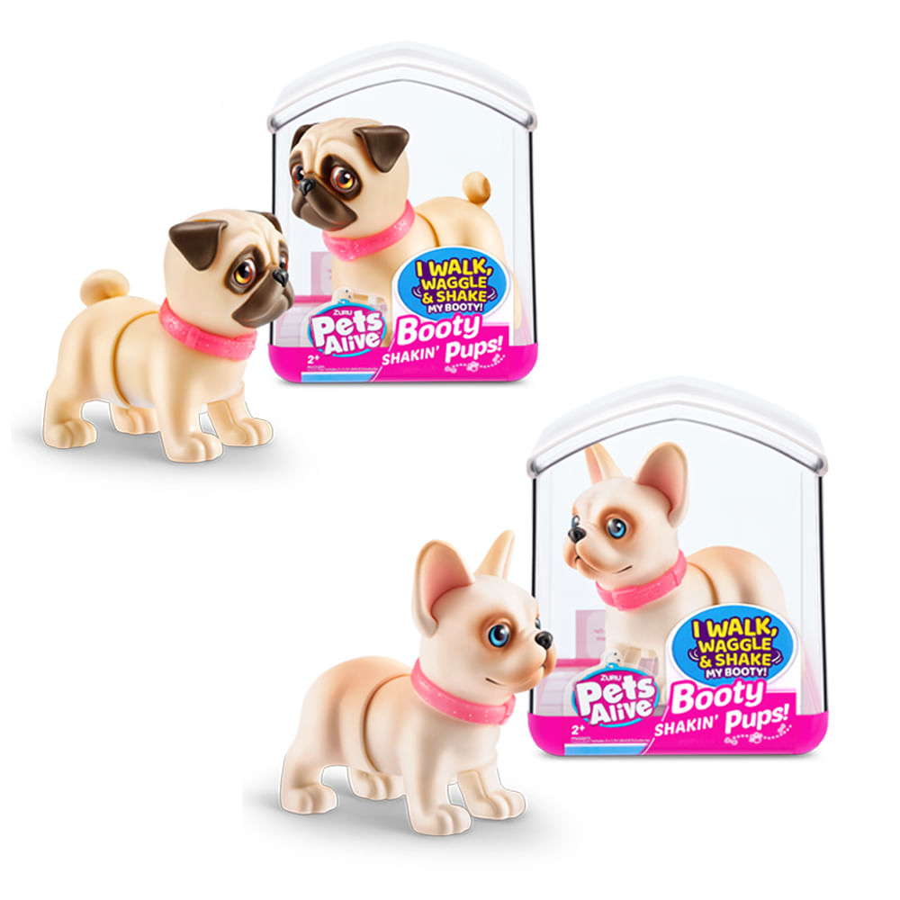 Pets Alive - Booty Shakin’ Pups - Pug (1201a) + Buldog (1201c)