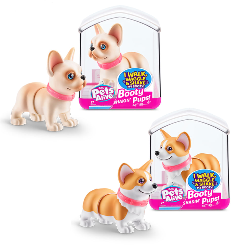 Kit 2 Pets Alive - Booty Shakin’ Pups - Corgi + Buldog