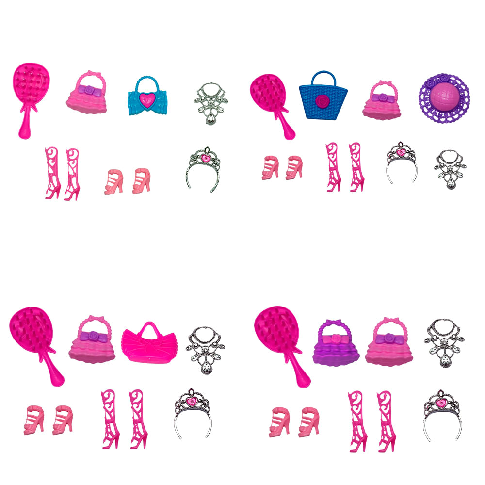 Kit Boneca Dream Doll - Cabelo Loiro + Kit com 9 Vestidos Sortidos - Imagem 8