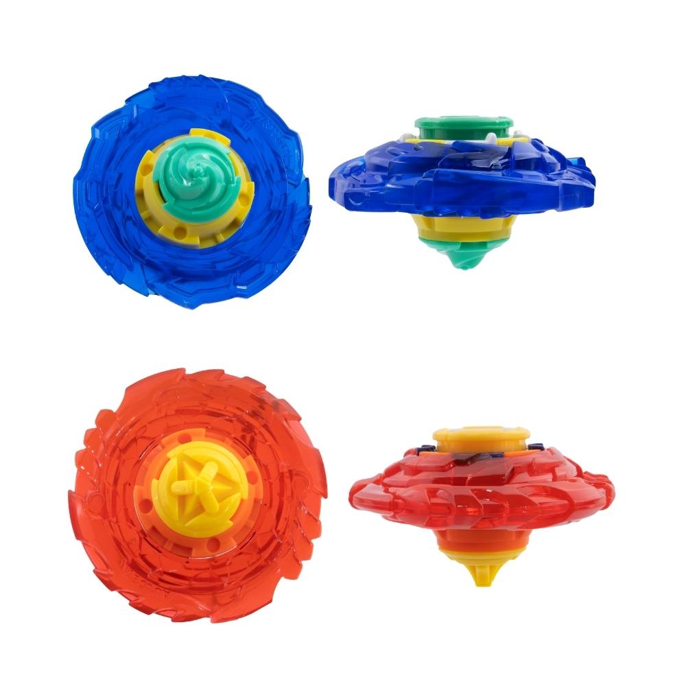 Kit 2 Piões de Batalha Infinity Nado Plastic Series - Azul + Vermelho - Imagem 3