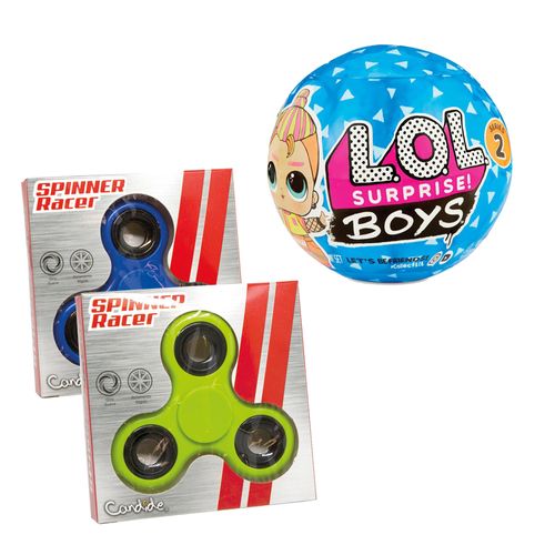 Kit Boneco LOL Surprise! Boys Serie 2 + Fidget Spinner - Azul + Fidget Spinner - Verde
