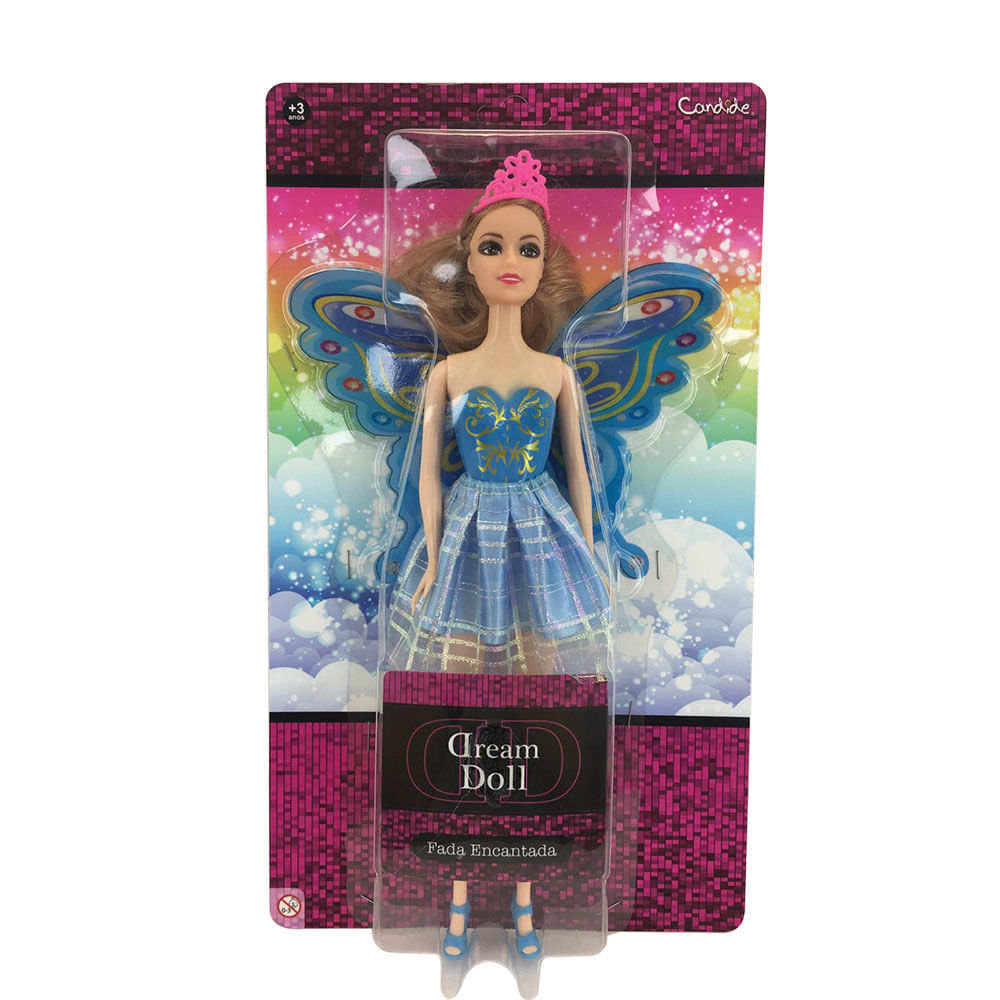 Boneca Dream Doll Butterfly Cabelo Castanho