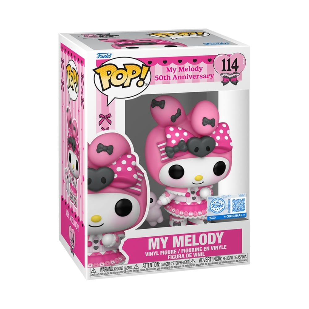 Boneco Funko Pop! Sanrio My Melody 50 anos - My Melody com Pipi - Imagem 3