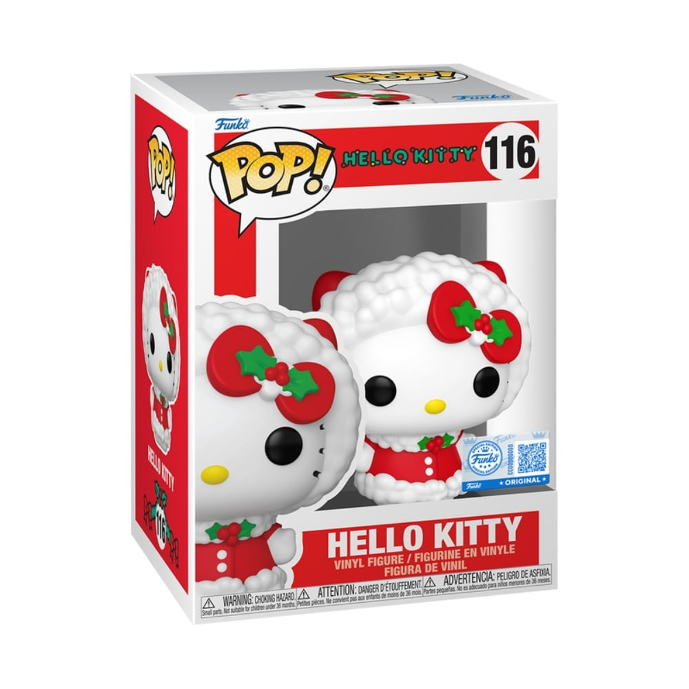 Boneco Funko Pop! Exclusivo Sanrio - Hello Kitty de Natal - Imagem 2