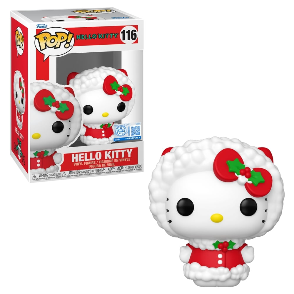 Boneco Funko Pop! Exclusivo Sanrio - Hello Kitty de Natal