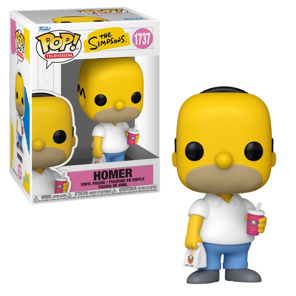 Boneco Funko Pop! Os Simpsons - Homer com Krusty Burger