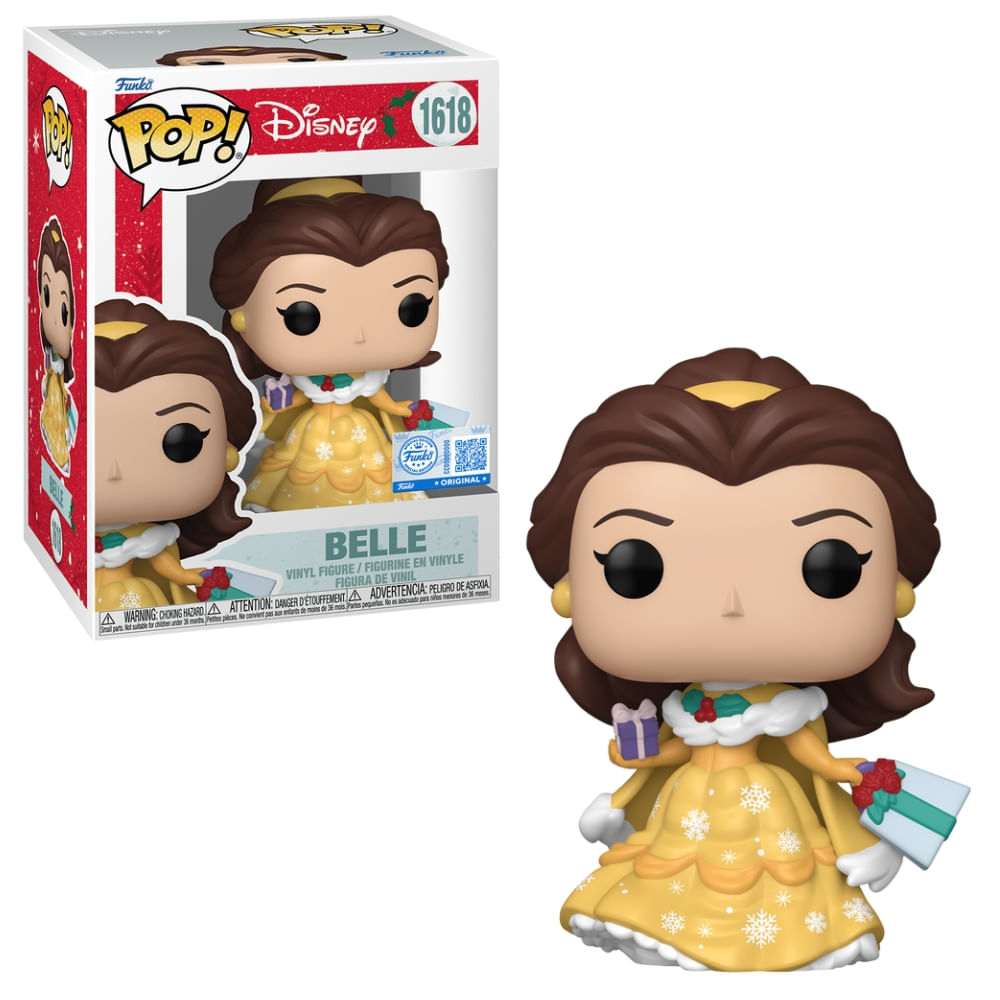 Boneco Funko Pop! Exclusivo Disney Princesas de Natal - Bela