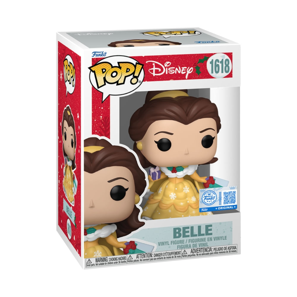 Boneco Funko Pop! Exclusivo Disney Princesas de Natal - Bela - Imagem 3
