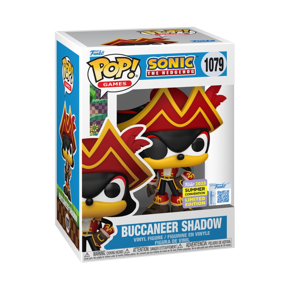 Boneco Funko Pop! Exclusivo Exclusivo SDCC25 Sonic the Hedgehog - Pirata Shadow - Imagem 2