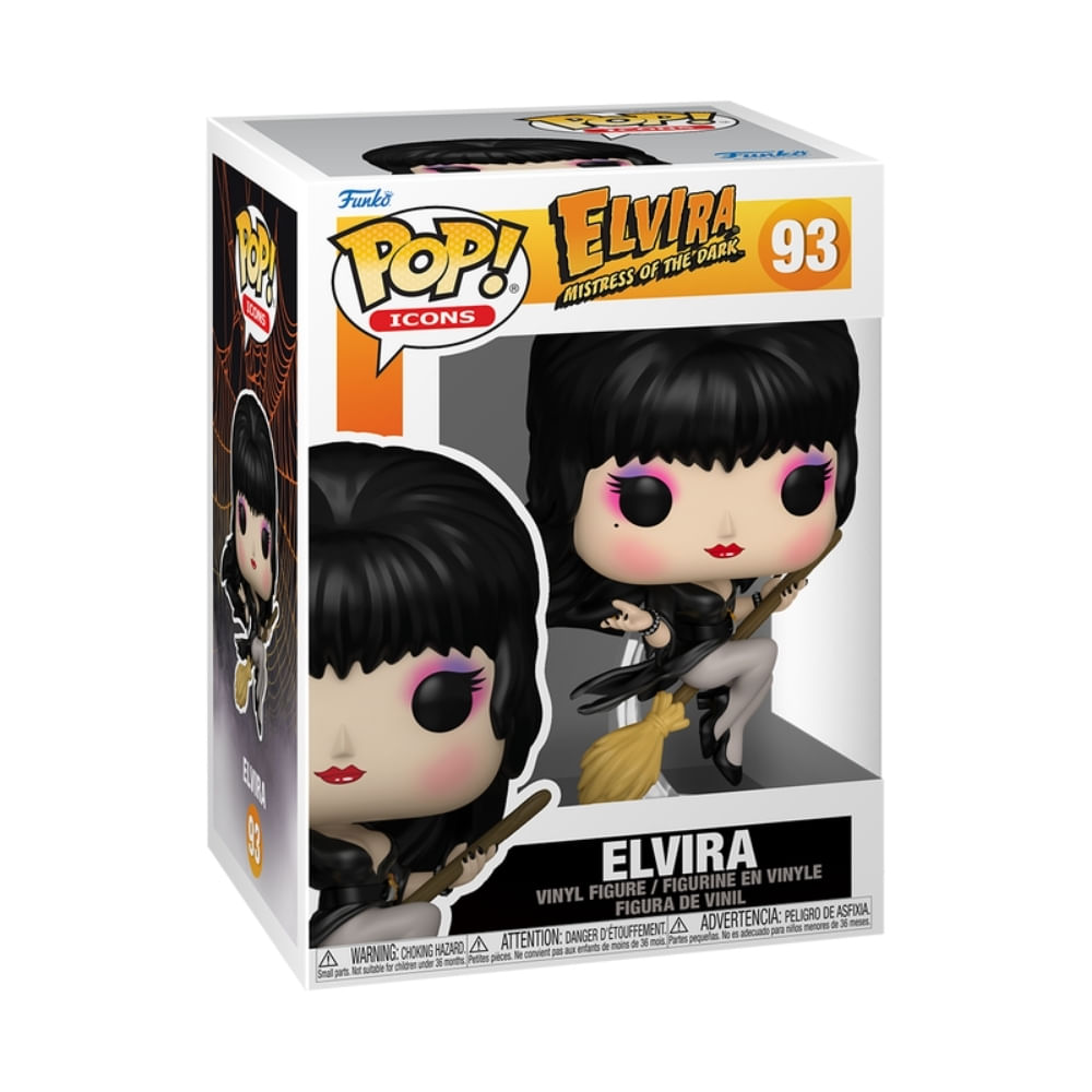 Boneco Funko Pop! Elvira: A Rainha das Trevas - Elvira na Vassoura - Imagem 2