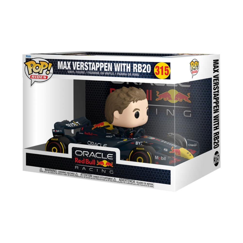 Boneco Funko Pop! Rides Super Deluxe Red Bull - Max Verstappen no RB20 - Imagem 3