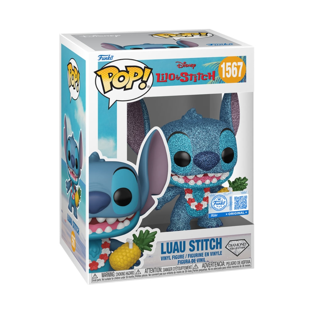 Boneco Funko Pop! Disney Lilo & Stitch - Luau Stitch (Diamond) - Imagem 2