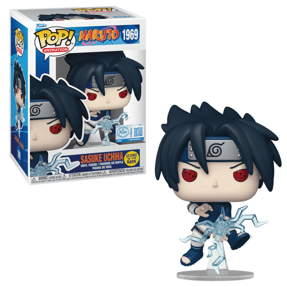 Boneco Funko Pop! Naruto Clássico - Sasuke Uchiha (Glow)