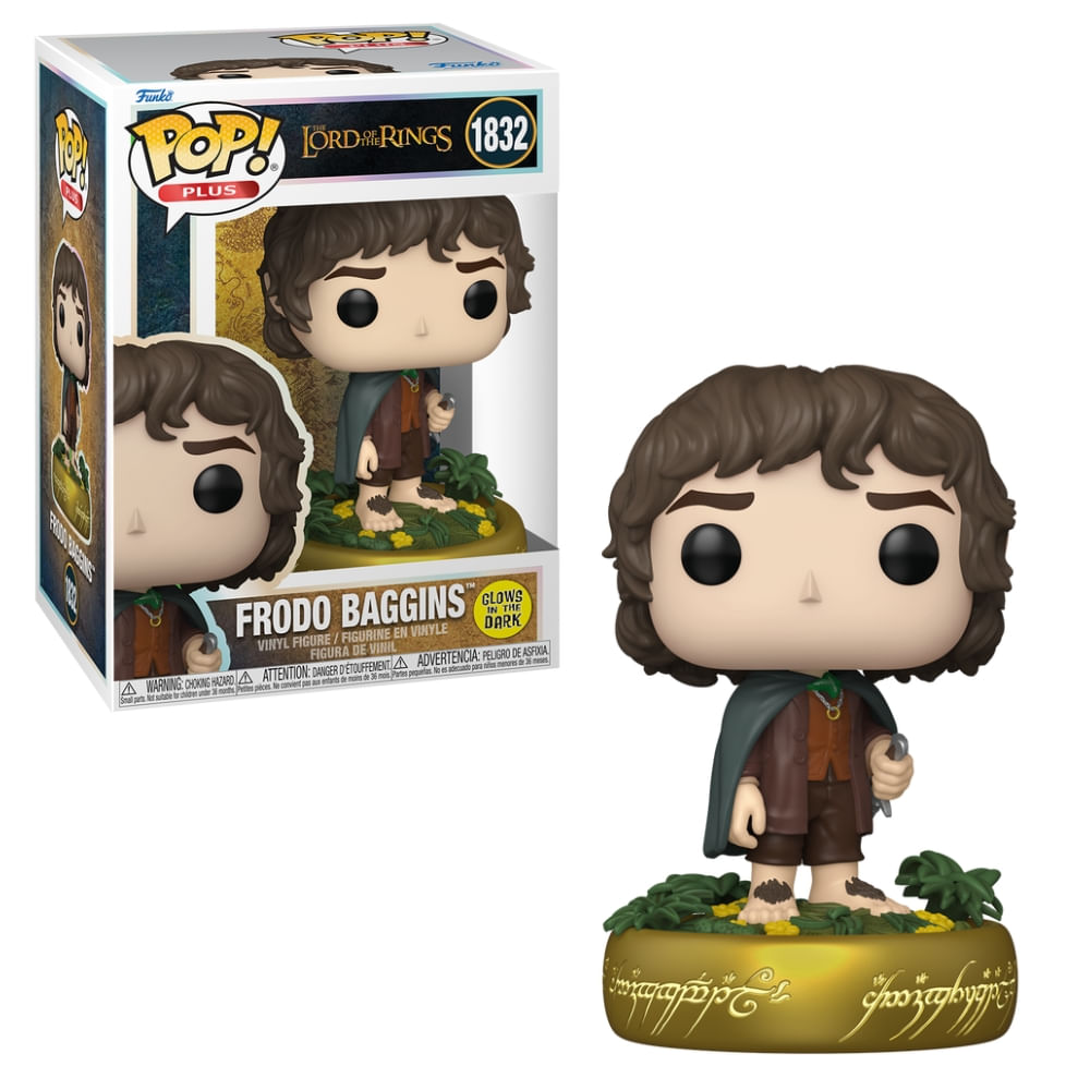 Boneco Funko Pop! Exclusivo O Senhor dos Anéis - Frodo Bolseiro (Glow)
