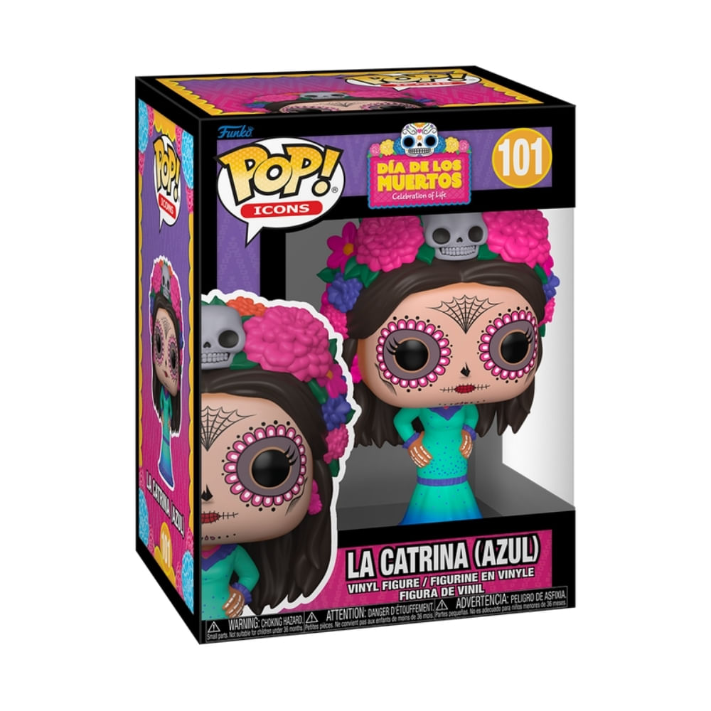 Boneco Funko Pop! Dia dos Mortos - La Catrina (Azul) - Imagem 2