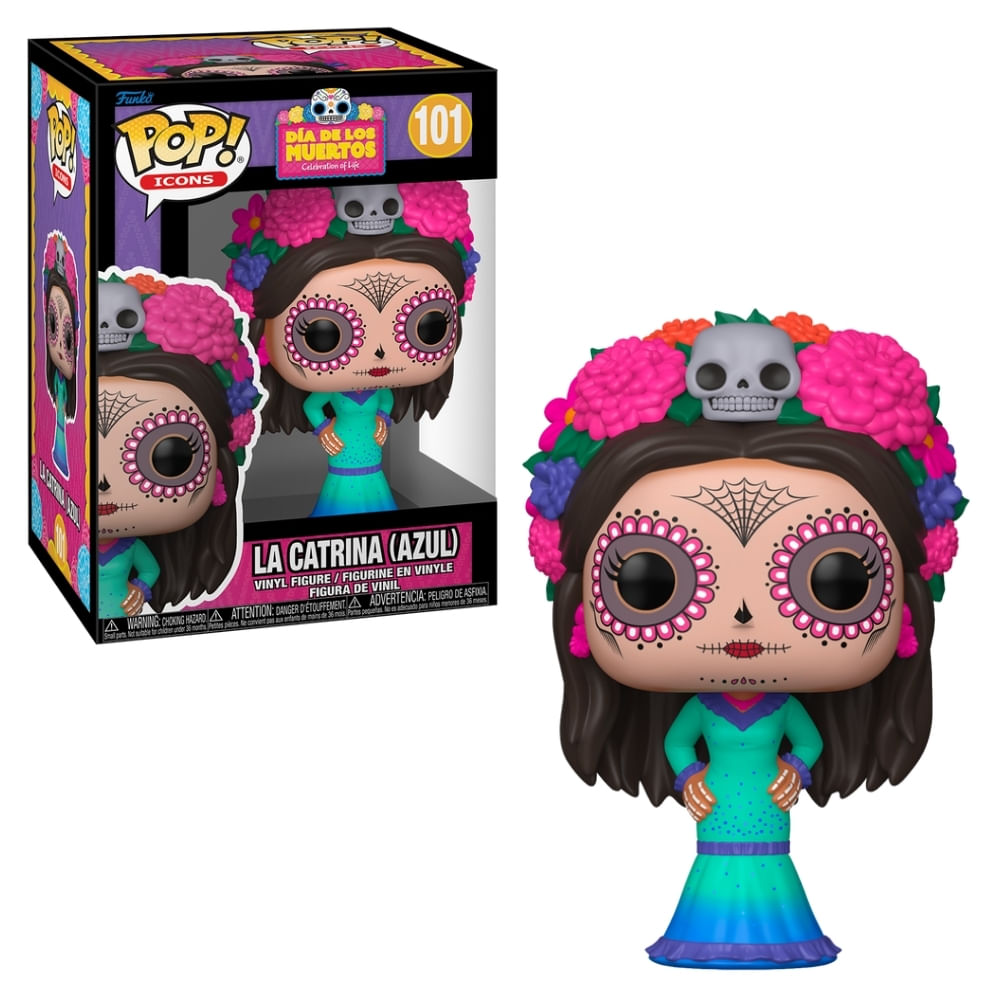 Boneco Funko Pop! Dia dos Mortos - La Catrina (Azul)