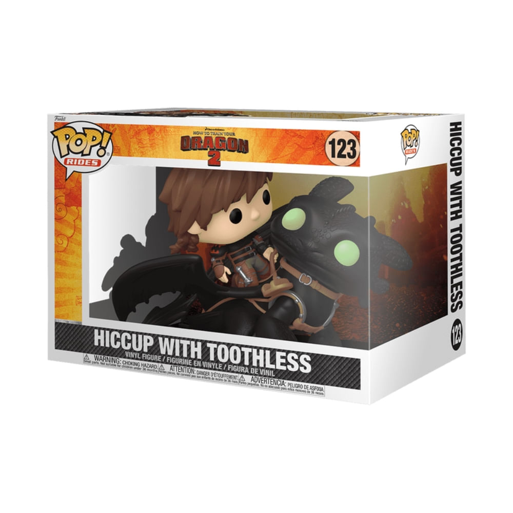 Boneco Funko Pop! Ride Como Treinar Seu Dragão - Soluço e Banguela - Imagem 2