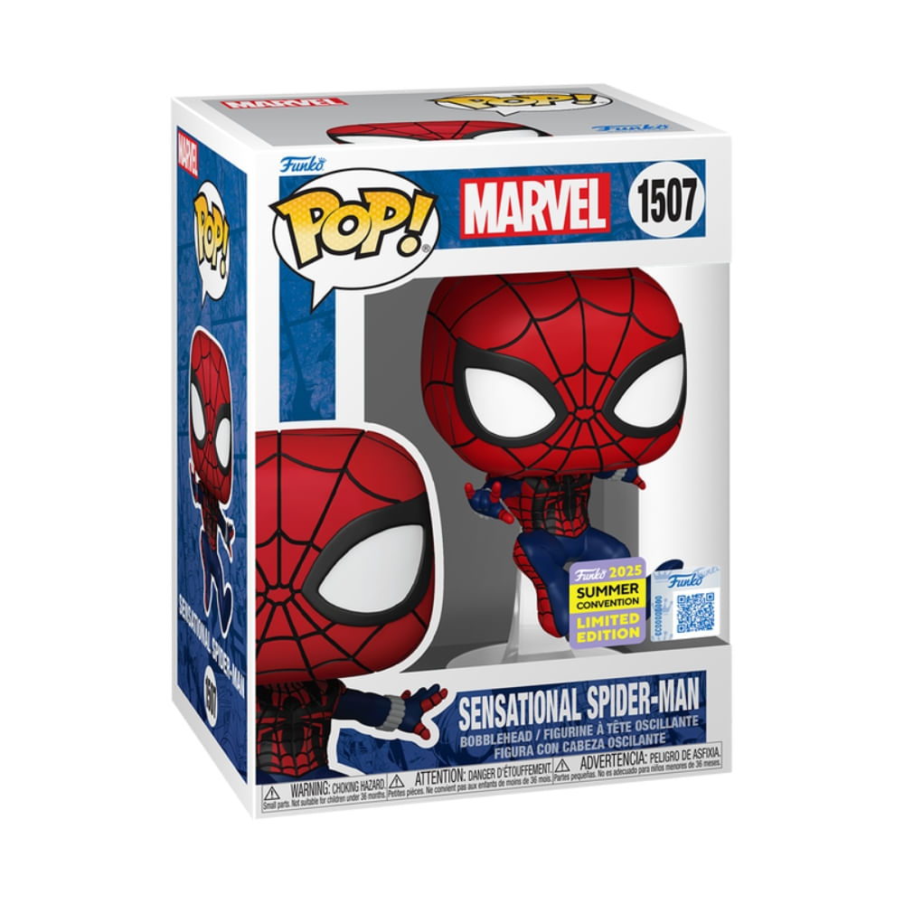 Boneco Funko Pop! Exclusivo SDCC25 Marvel - Homem-Aranha Sensacional - Imagem 3