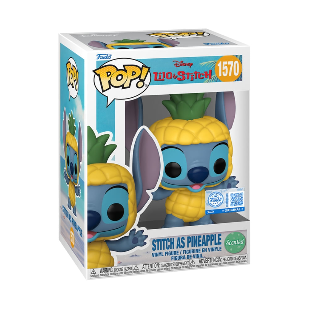 Boneco Funko Pop! Exclusivo Disney Lilo & Stitch - Stitch de Abacaxi - Imagem 3