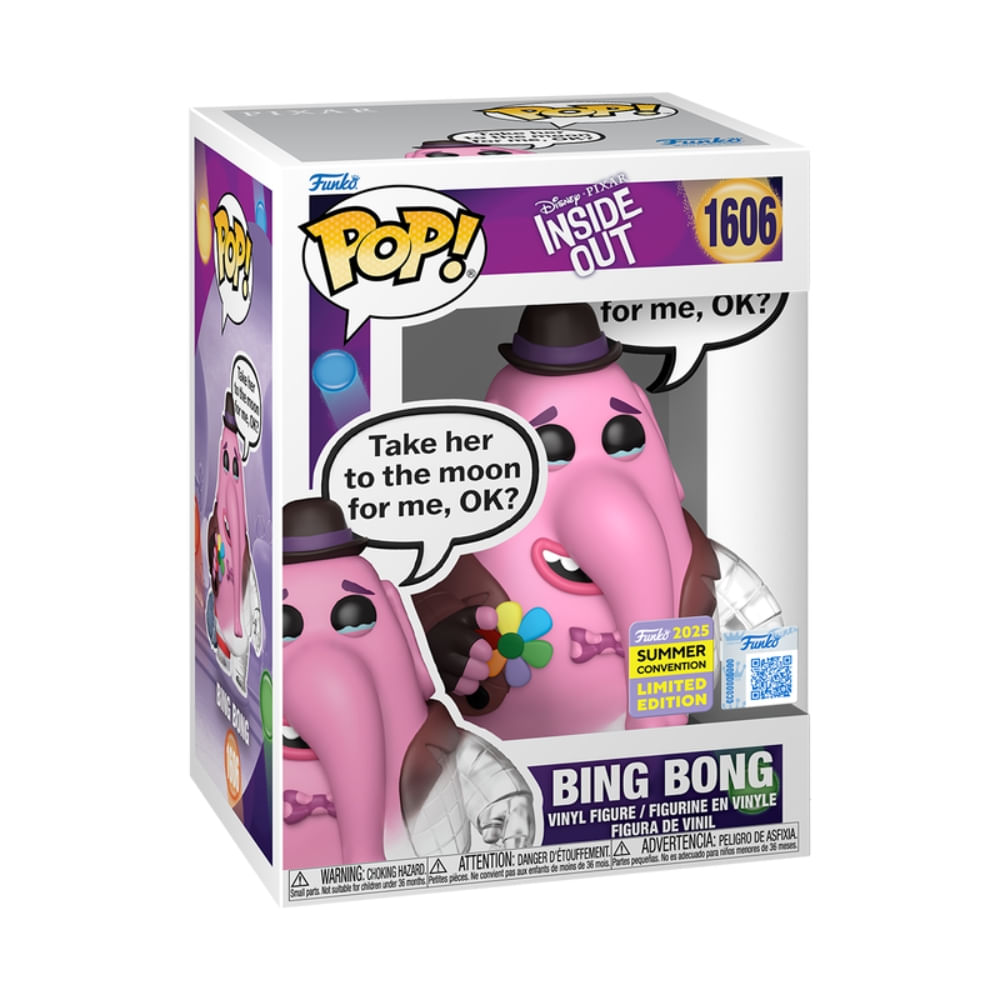 Boneco Funko Pop! Sayings Exclusivo SDCC25 Disney Divertida Mente - Bing Bong - Imagem 3