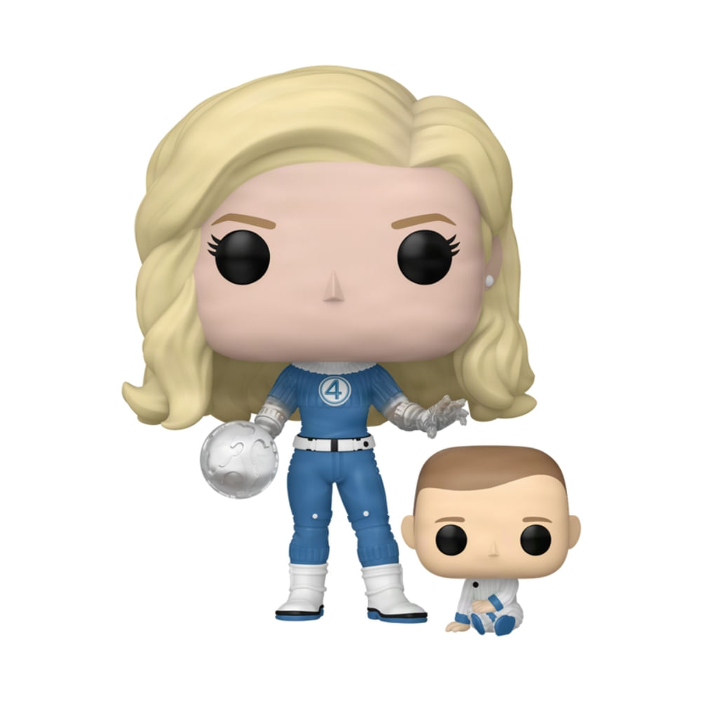 Boneco Funko Pop! & Buddy Marvel Quarteto Fantástico - Mulher Invisível e Franklin - Imagem 3