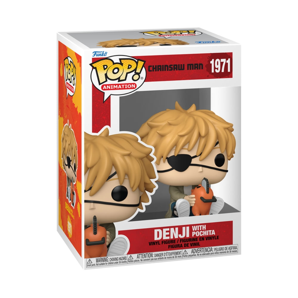 Boneco Funko Pop! Chainsaw Man - Denji & Pochita - Imagem 2